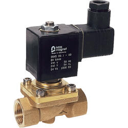 2/2-way solenoid valve brass design in NC-design, force-controlled