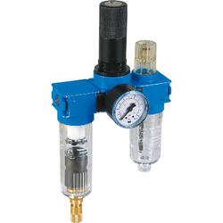 3-part service unit series Bloc 0 lockable with automatic condensate drain and pressure gauge