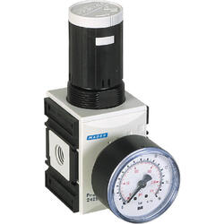 Precision pressure regulator series ProBloc 1 with pressure gauge