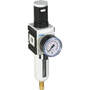 Filter regulator series ProBloc 1 with automatic condensate drain and pressure gauge