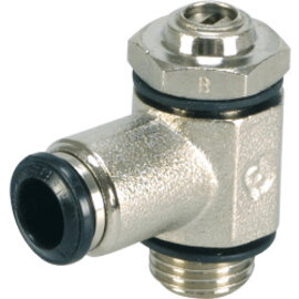 Supply air non-return valve with hinge mounting brass design nickel-plated with push-in connector slotted head screw including