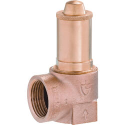 Safety valve angle version red bronze design with FKM seal and CE certification