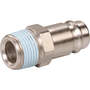 Terminal plug steel design hardened and galvanized with male thread for coupling sockets nominal size 10