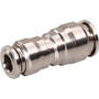 Straight reducing-push-in connector M-Push 220 brass design nickel-plated