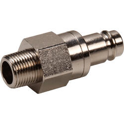 Lock nipple brass design nickel-plated with male thread for coupling sockets nominal size 10
