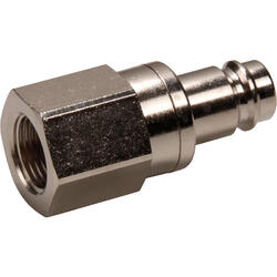 Lock nipple brass design nickel-plated with female thread for coupling sockets nominal size 10