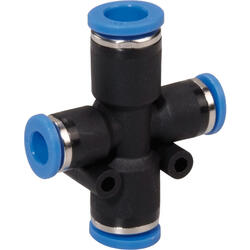 Cross-push-in connector M-Push 120 polymer design with two reduced connections