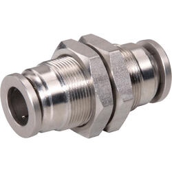 Straight bulkhead-push-in connector M-Push 230 stainless steel design