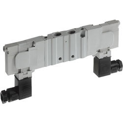 3/2+3/2-way solenoid valve series M/C size 15 with G 1/8 connection and device plug 15 mm