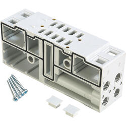 Sub-base with 2 valve positions and side exit G 1/8 i for sub-base assembly M/C size 15