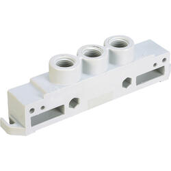 Supply plate left with G 1/4 i connection for connecting component with 25/37 pins series M/C size 15