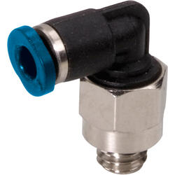 Elbow push-in fitting M-Push 110 PBT design with male thread, swivelling