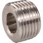 Plug screw stainless steel design with tapered male thread and internal hexagon, without collar