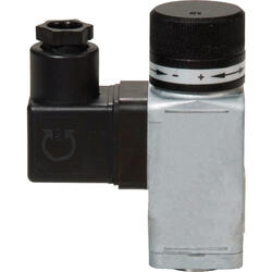 Mechanical pressure switch type 2485 made of special die-cast metal with coupling socket, changeover switch