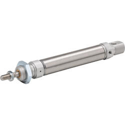 Single-acting round cylinder type MEI-...-A-P according to DIN ISO 6432 with pushing piston rod and male thread