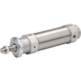 Single-acting round cylinder type ME-...-A-P with pushing piston rod and male thread