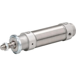 Single-acting round cylinder type ME-...-A-P with pushing piston rod and male thread