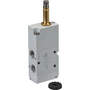 3/2-way solenoid valve, monostable with spring return, piloted