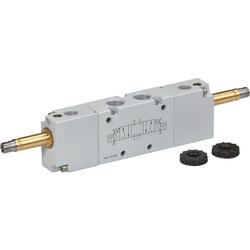 5/3-way solenoid valve, monostable with spring return, piloted