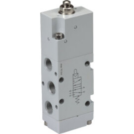 5/2-way stem-actuated valve, monostable with spring return