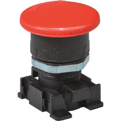Mushroom pushbutton actuator for stem-actuated valve, pressure rotary button