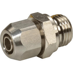 Straight quick connector stainless steel design with cylindrical male thread