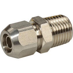 Straight quick connector stainless steel design with tapered male thread