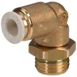 Elbow push-in fitting M-Push 245 brass design with cylindrical male thread, swivelling
