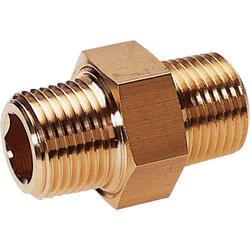 Double nipple brass design with tapered male thread, detachable