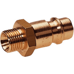 Terminal plug brass design with male thread for coupling sockets nominal size 7,2/7,8