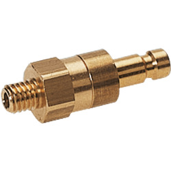 Lock nipple brass design with male thread for coupling sockets nominal size 2,7