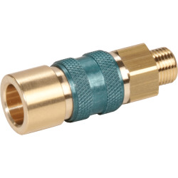 Unmistakable quick coupling socket nominal size 5 brass design with male thread