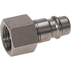 Terminal plug stainless steel design with female thread for coupling sockets nominal size 7,2/7,8