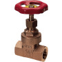 2/2-way knife gate valve red bronze A design according to DIN 3352 with female R-thread