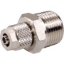 Straight quick connector brass design nickel-plated with tapered male thread