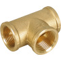 T-piece brass design with cylindrical female thread, rounded version