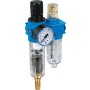 2-part service unit series Bloc 0 with automatic condensate drain and pressure gauge